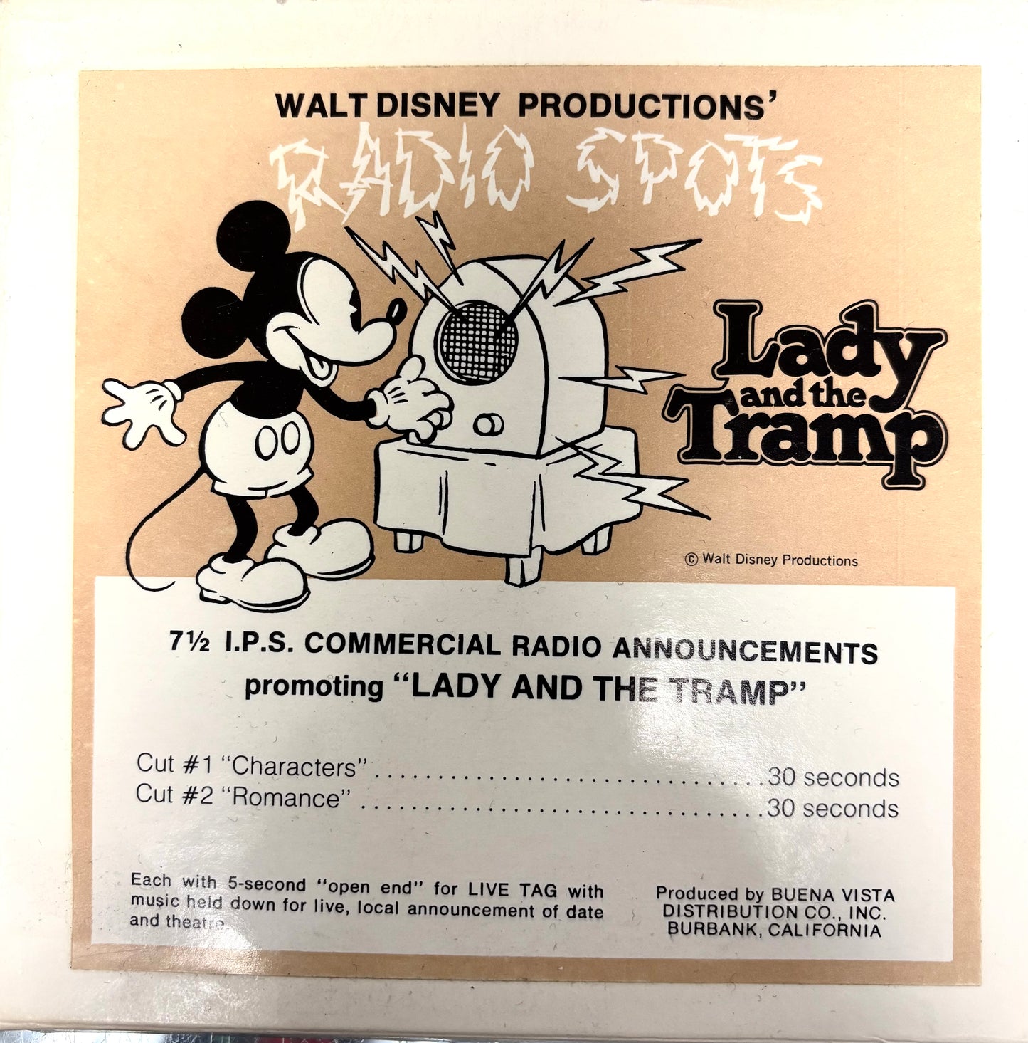Disney Lady and the Tramp Radio Spots